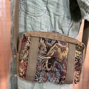 Island Canvas Gear Shoulder Purse Elephant Tiger